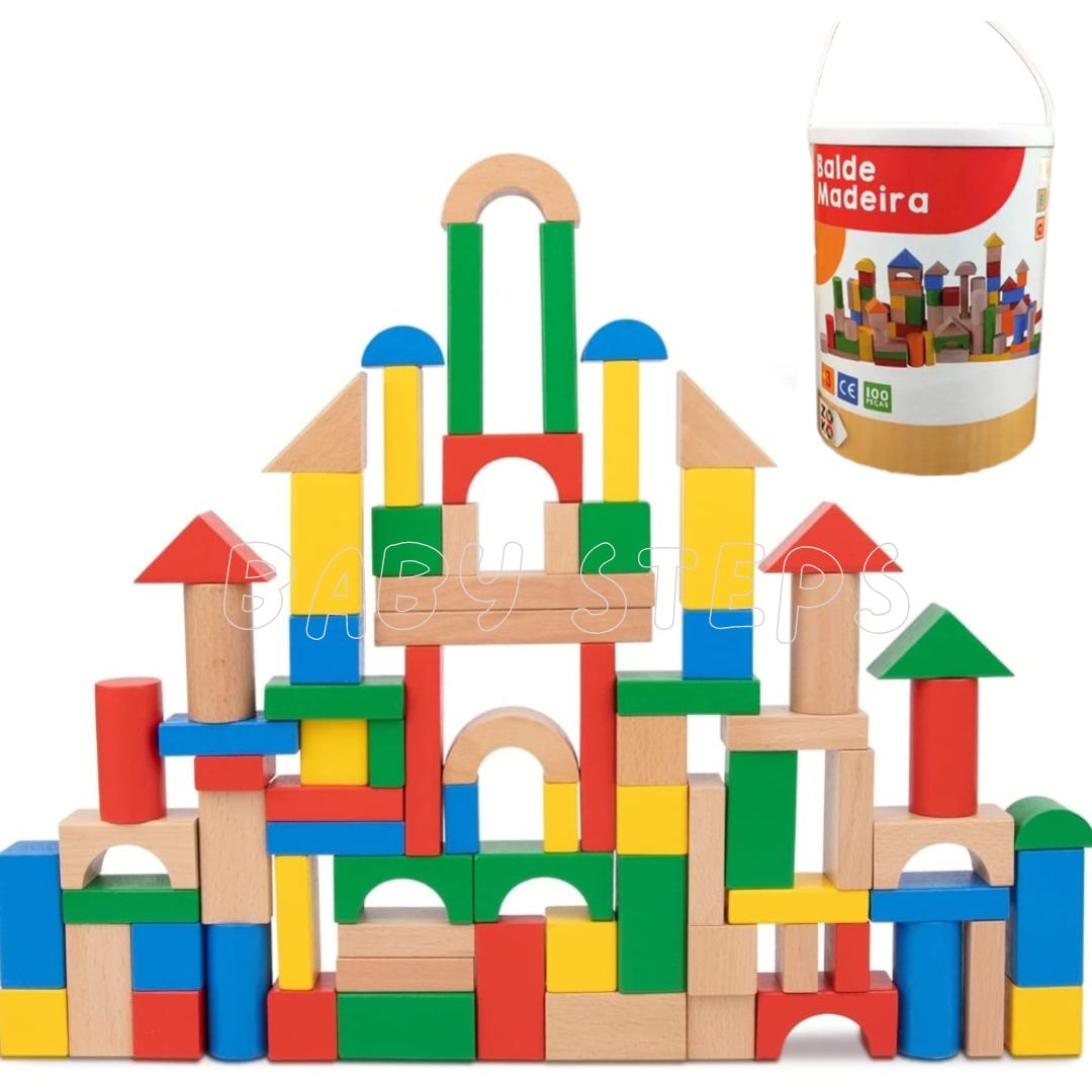 Set de 100 Bloques de Construcción de Madera – Babystepscr