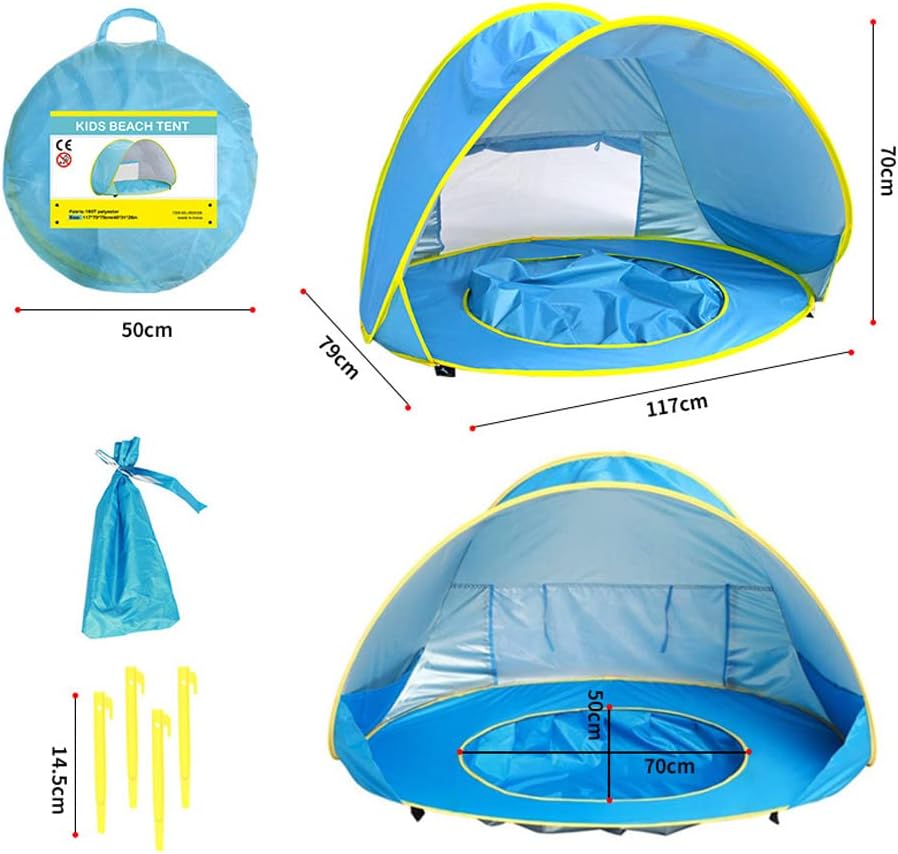 Tienda de campaña de Playa para Bebé con Mini Piscina