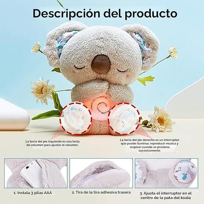 Peluche Koala con Luz Nocturna Relajante