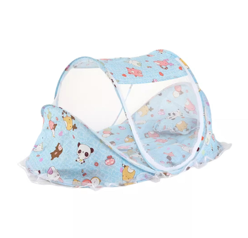 Cama Plegable con Mosquitero para Bebé
