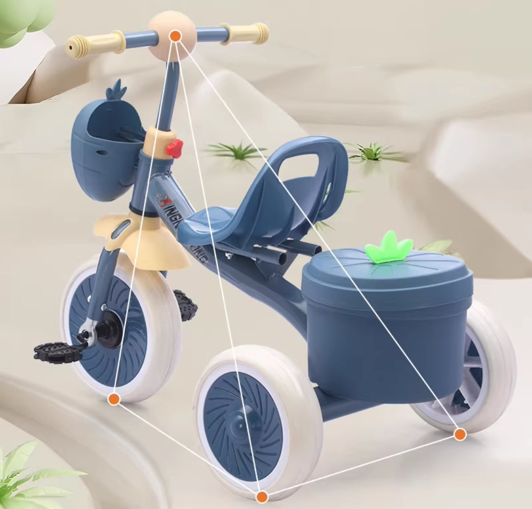 Triciclo Infantil con Canasta de Almacenamiento
