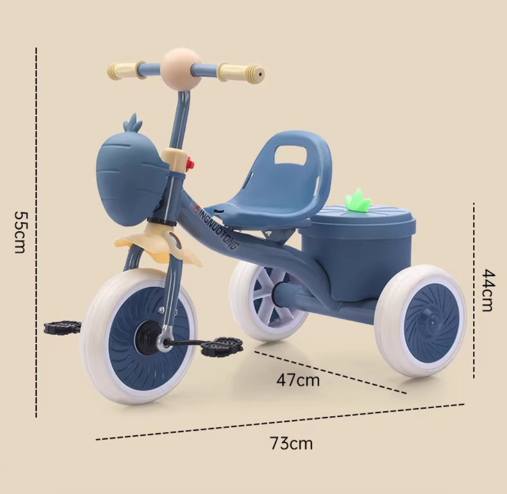 Triciclo Infantil con Canasta de Almacenamiento
