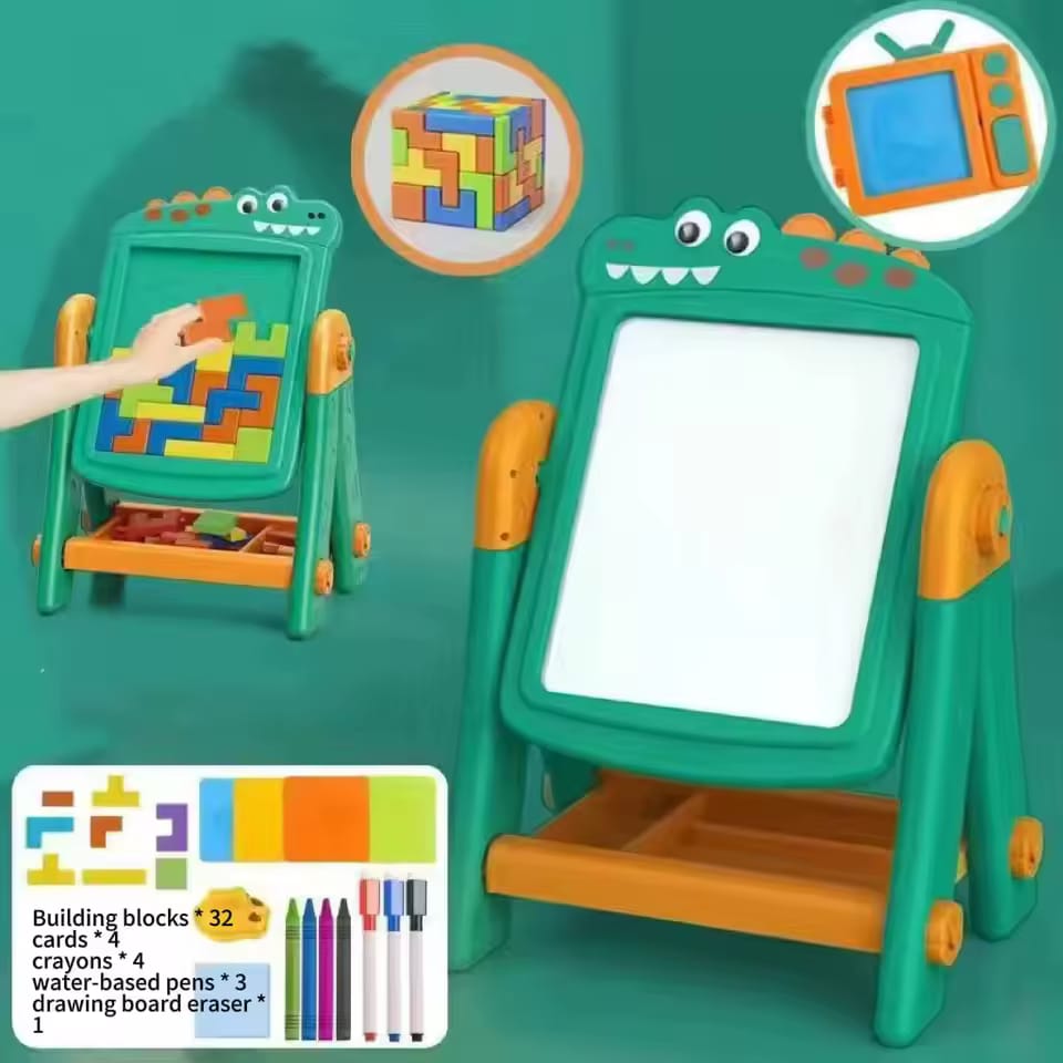 Pizarra Infantil 2 en 1 / Pizarra de Dibujo y Rompecabezas