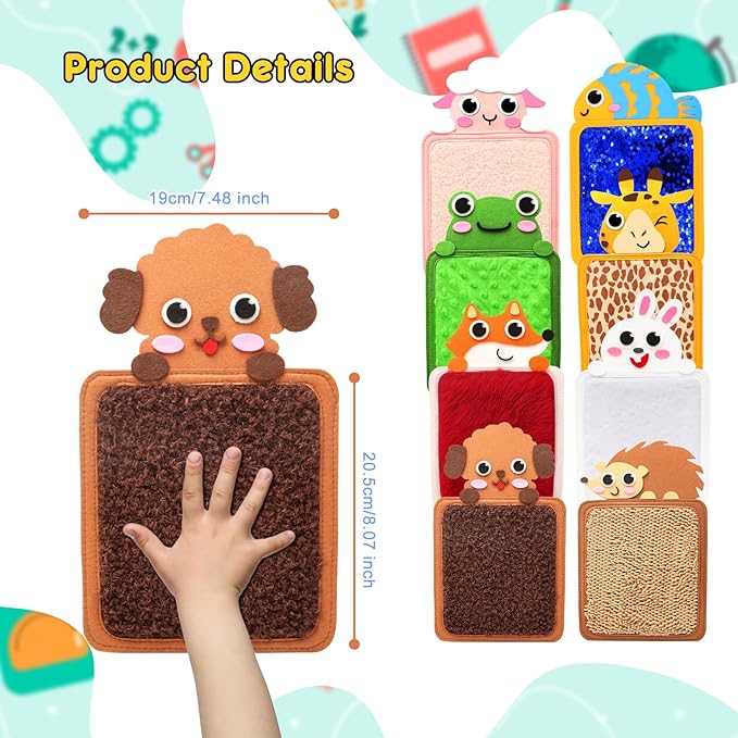 Tarjetas Sensoriales Montessori de Texturas para Bebés y Toddlers