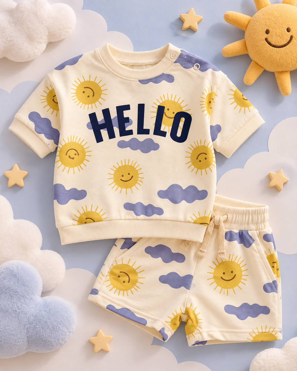 Conjunto de Algodón “Hello Sunshine” – 2 Piezas