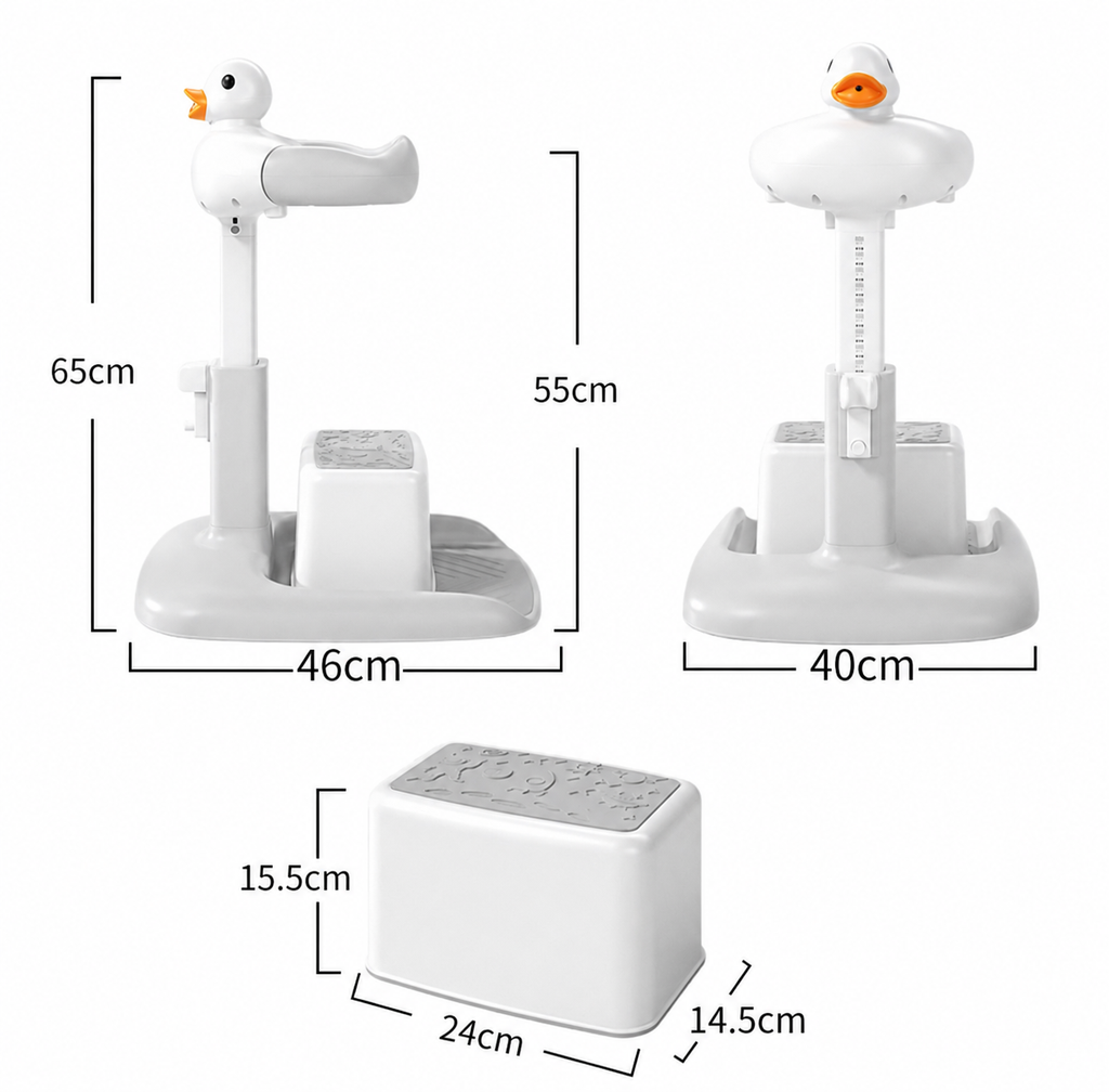Ayudante de Baño Ajustable con Escalón para Niños