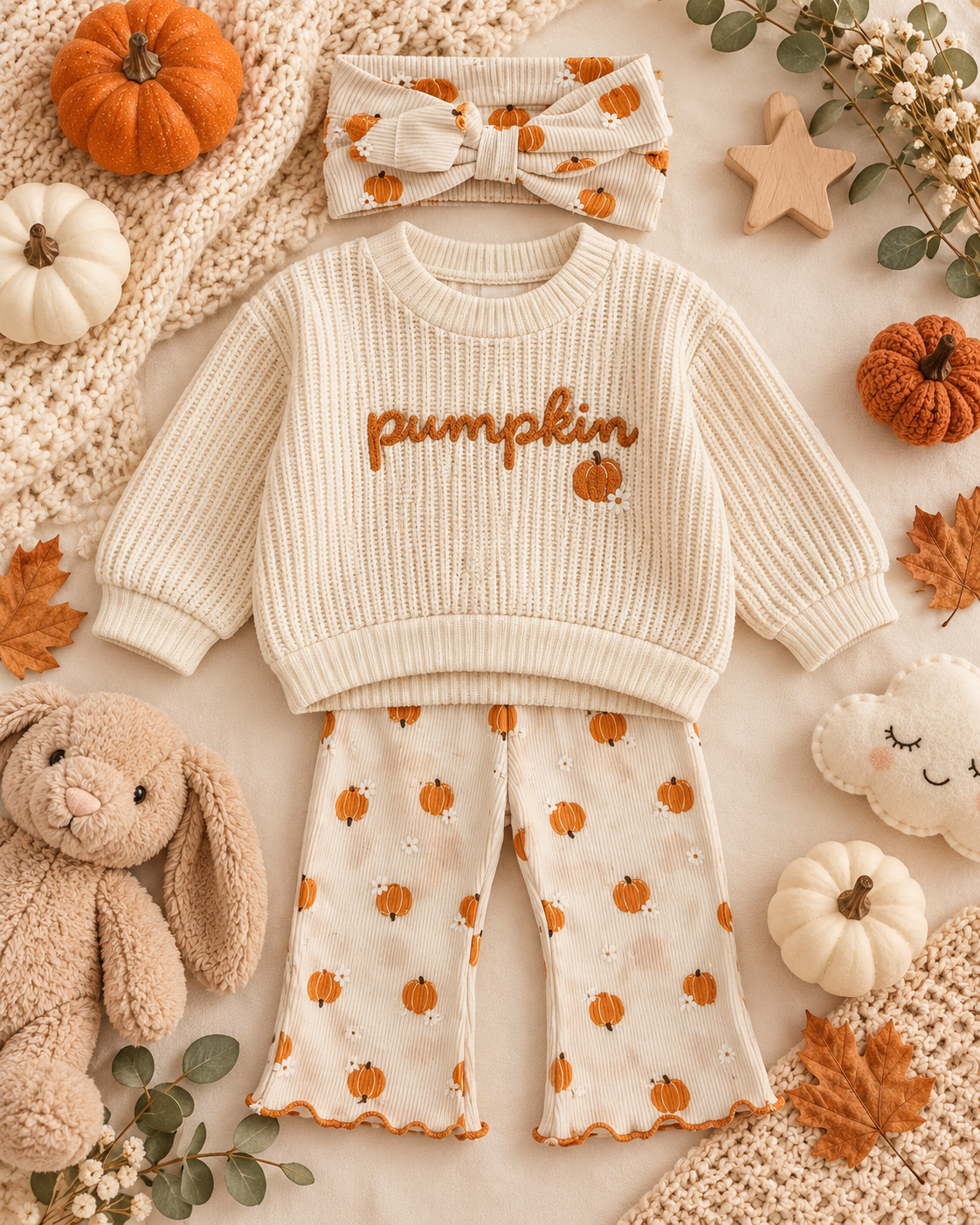 Conjunto “Pumpkin Days” – 3 Piezas