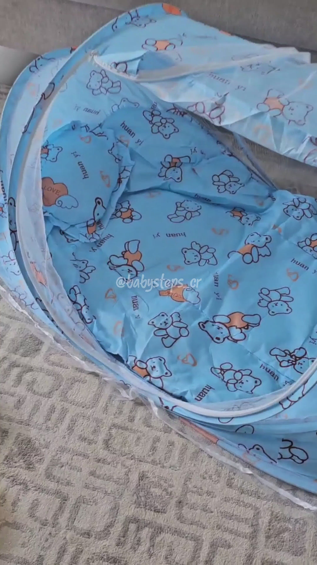 Cama Plegable con Mosquitero para Bebé