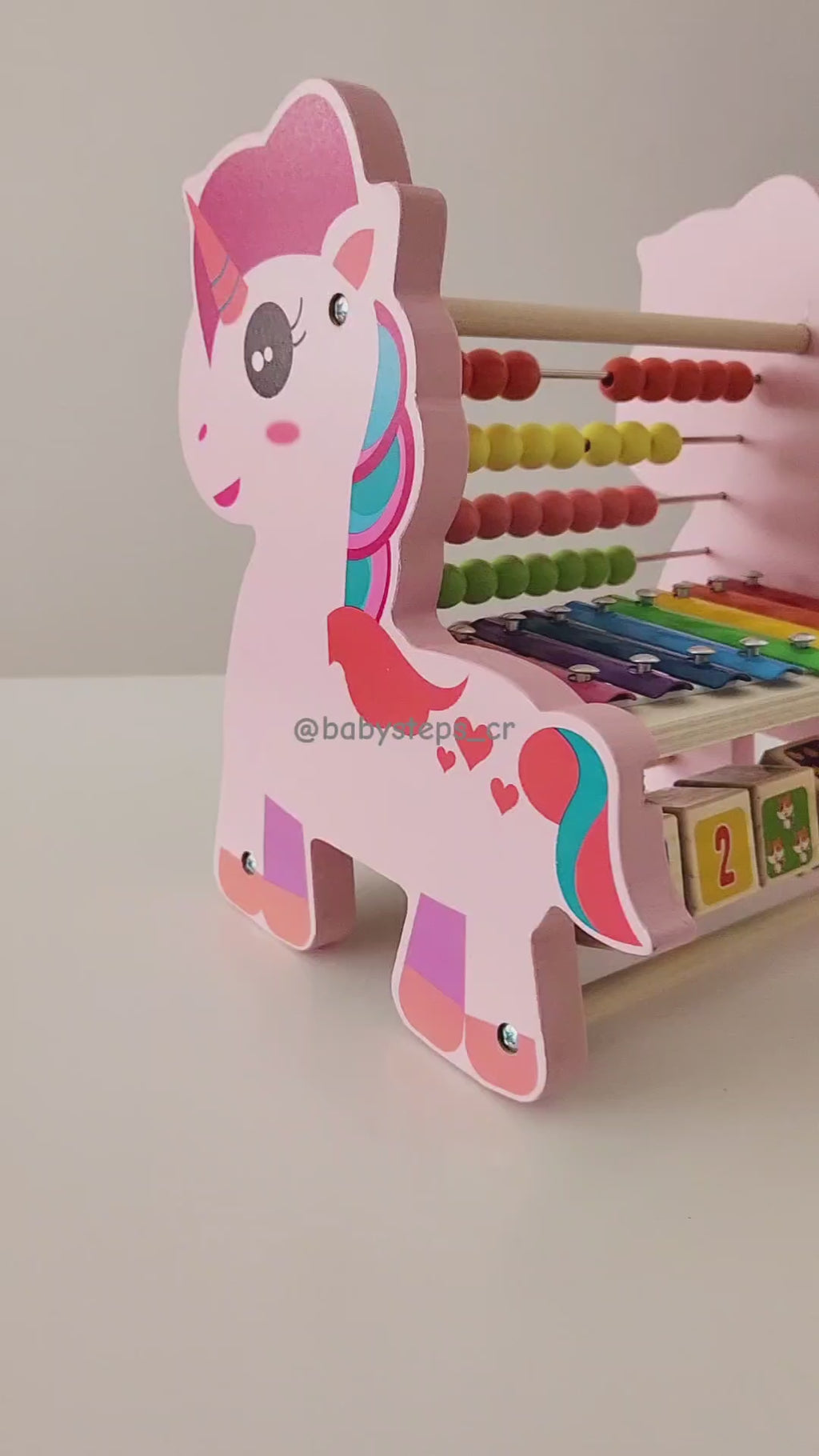 Ábaco de Madera en Forma de Unicornio