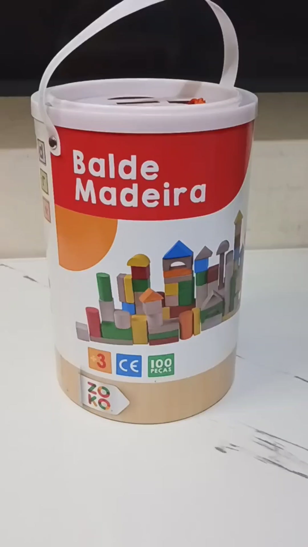 Set de 100 Bloques de Construcción de Madera