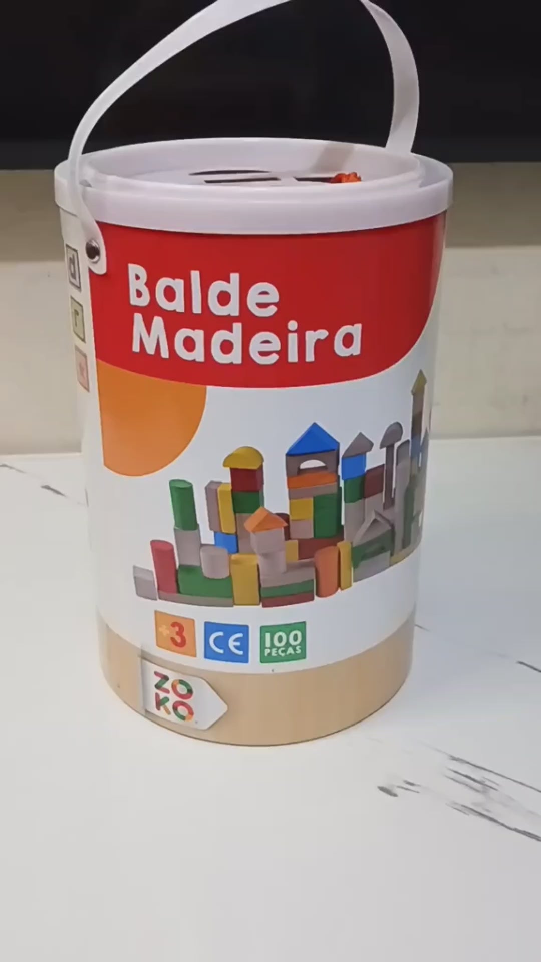 Set de 100 Bloques de Construcción de Madera