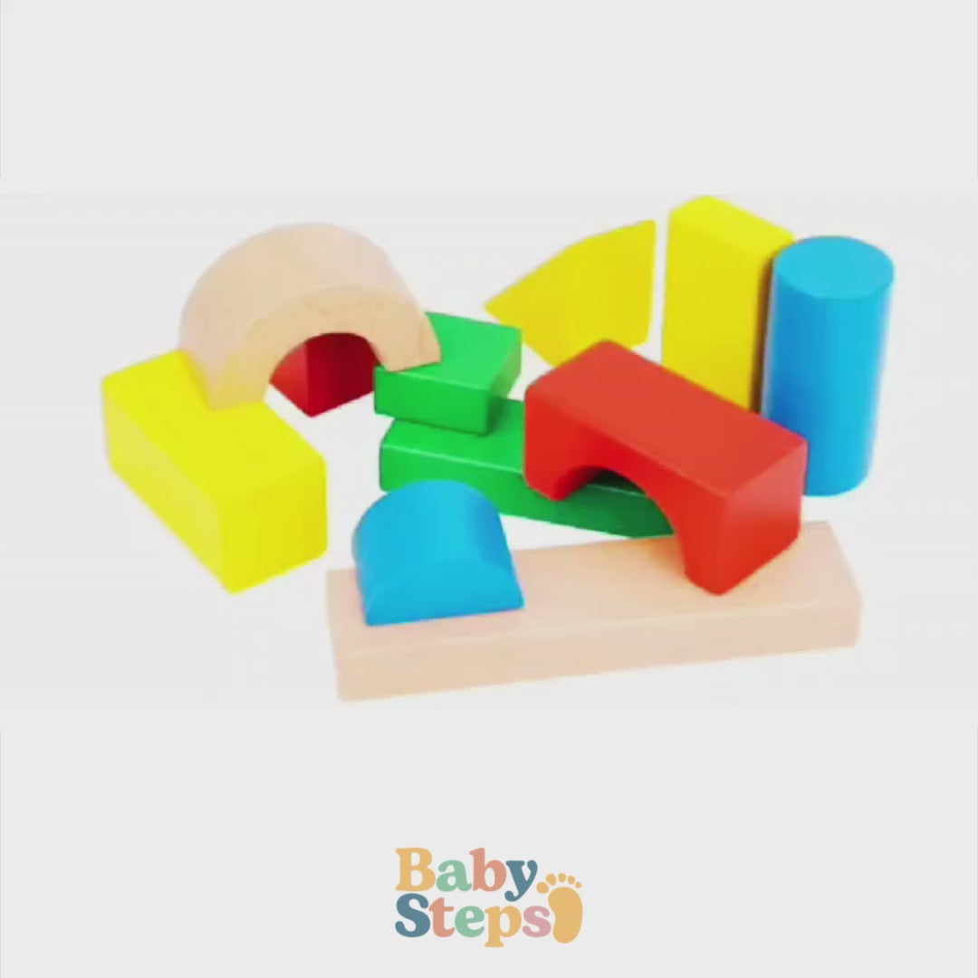 Set de 100 Bloques de Construcción de Madera