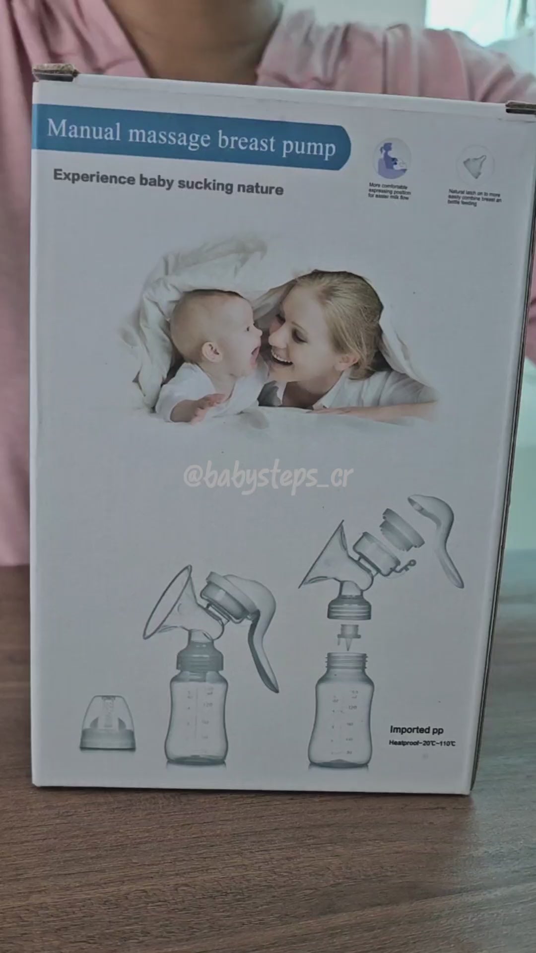 Extractor manual de leche maternal